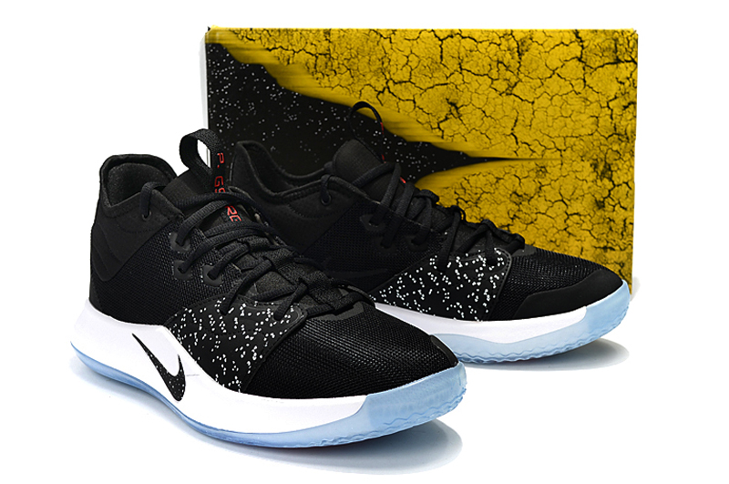 Nike Paul George III Black Ice Blue Sole Shoes - Click Image to Close